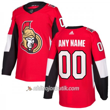 Män Ishockey Ottawa Senators Tröja med eget tryck Adidas 2017-2018 Röd Authentic